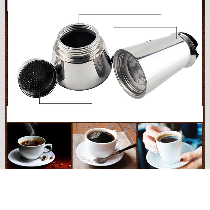 CAFETERA ITALIANA ACERO INOXIDABLE 600ML