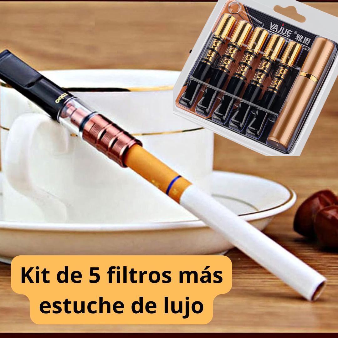 KIT X 5 FILTROS PARA CIGARRILLO + ESTUCHE DE LUJO-😮FILTER PRO✔