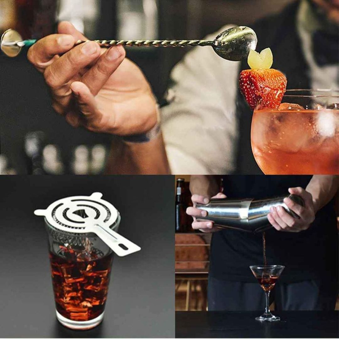 KIT DE COCTELERIA BARTENDER PROFESIONAL 23 PIEZAS BASE ACRILICA