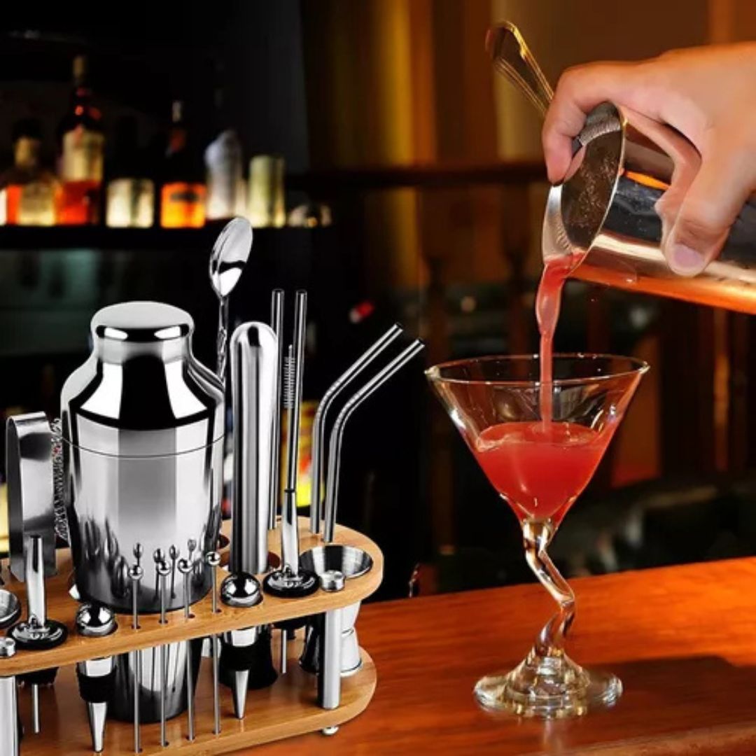 KIT DE COCTELERIA BARTENDER PROFESIONAL 23 PIEZAS