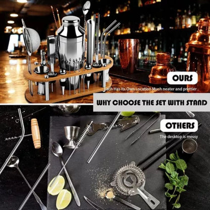 KIT DE COCTELERIA BARTENDER PROFESIONAL 23 PIEZAS
