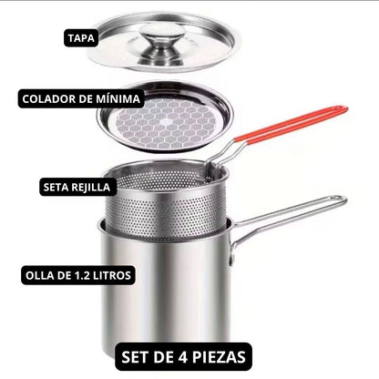 👉 OLLA MULTIUSOS DE ACERO INOXIDABLE ✔ 1.2 LITROS