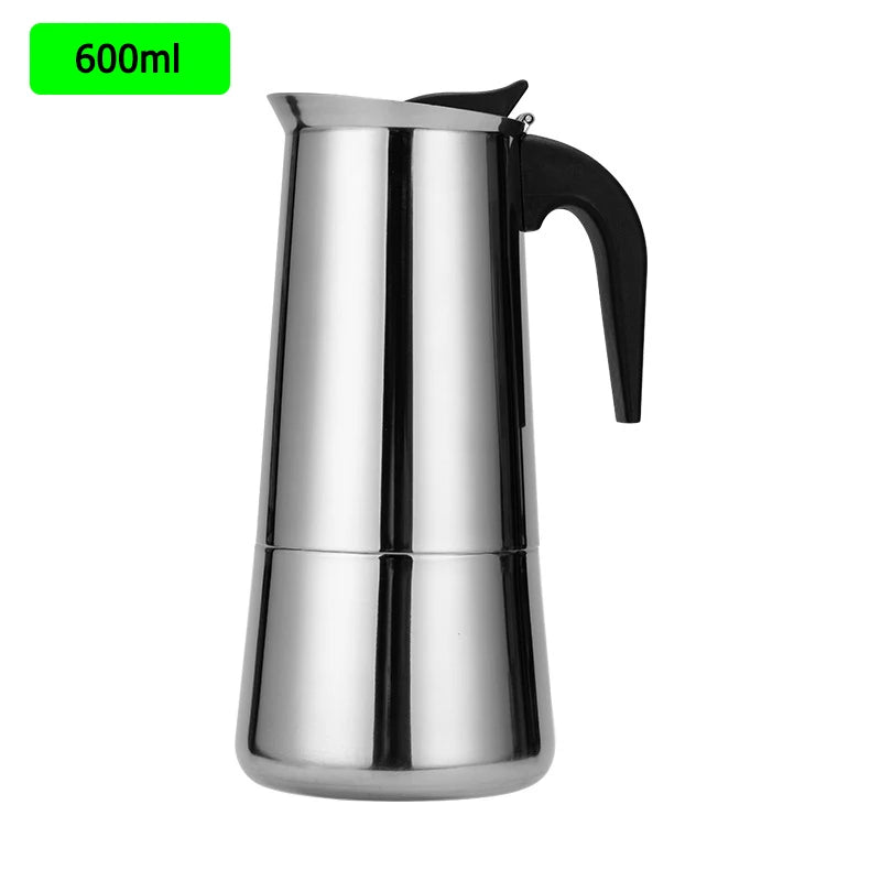 CAFETERA ITALIANA ACERO INOXIDABLE 600ML